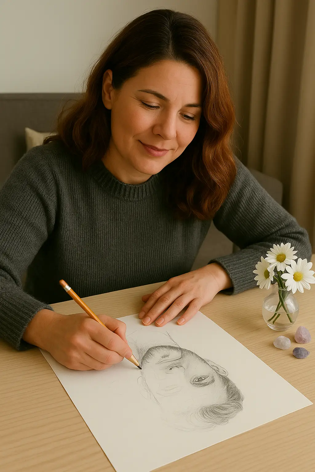 Lisa tekent een zielsverwant portret